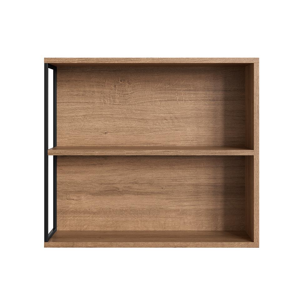 Conjunto de Gabinete de Banheiro com Lavatório Stela 1 PT e 1 GV e Espelheira Angel 1 PT Preto e Mel - 7