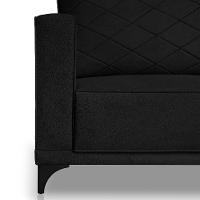 Sofá 2 Lugares Eros Linho Bouclê Preto 160 cm - 5