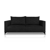 Sofá 2 Lugares Eros Linho Bouclê Preto 160 cm - 7