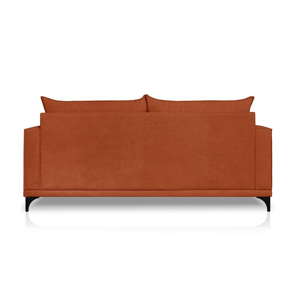 Sofá 3 Lugares Eros Linho Bouclê Terracota 180 cm - 6