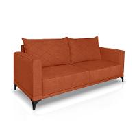 Sofá 3 Lugares Eros Linho Bouclê Terracota 180 cm - 1