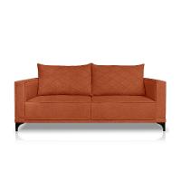 Sofá 3 Lugares Eros Linho Bouclê Terracota 180 cm - 5