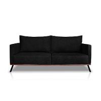 Sofá 2 Lugares Zeus Linho Bouclê Preto 160 cm - 7