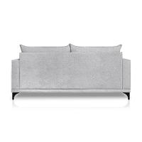 Sofá 3 Lugares Eros Linho Bouclê Cinza Claro 200 cm