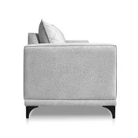 Sofá 3 Lugares Eros Linho Bouclê Cinza Claro 200 cm - 6