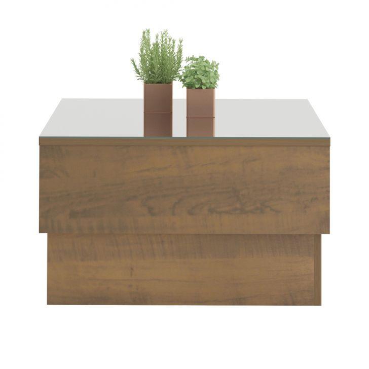 Conjunto para Sala de Estar Royal com Rack, Mesa de Centro e Mesa Lateral Pinho e Off White - 8