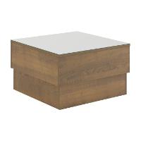 Conjunto para Sala de Estar Royal com Rack, Mesa de Centro e Mesa Lateral Pinho e Off White - 6