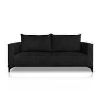 Sofá 3 Lugares Eros Linho Bouclê Preto 200 cm - 5