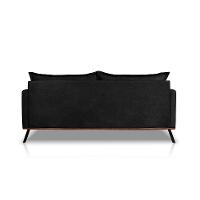 Sofá 3 Lugares Zeus Linho Bouclê Preto 180 cm - 5