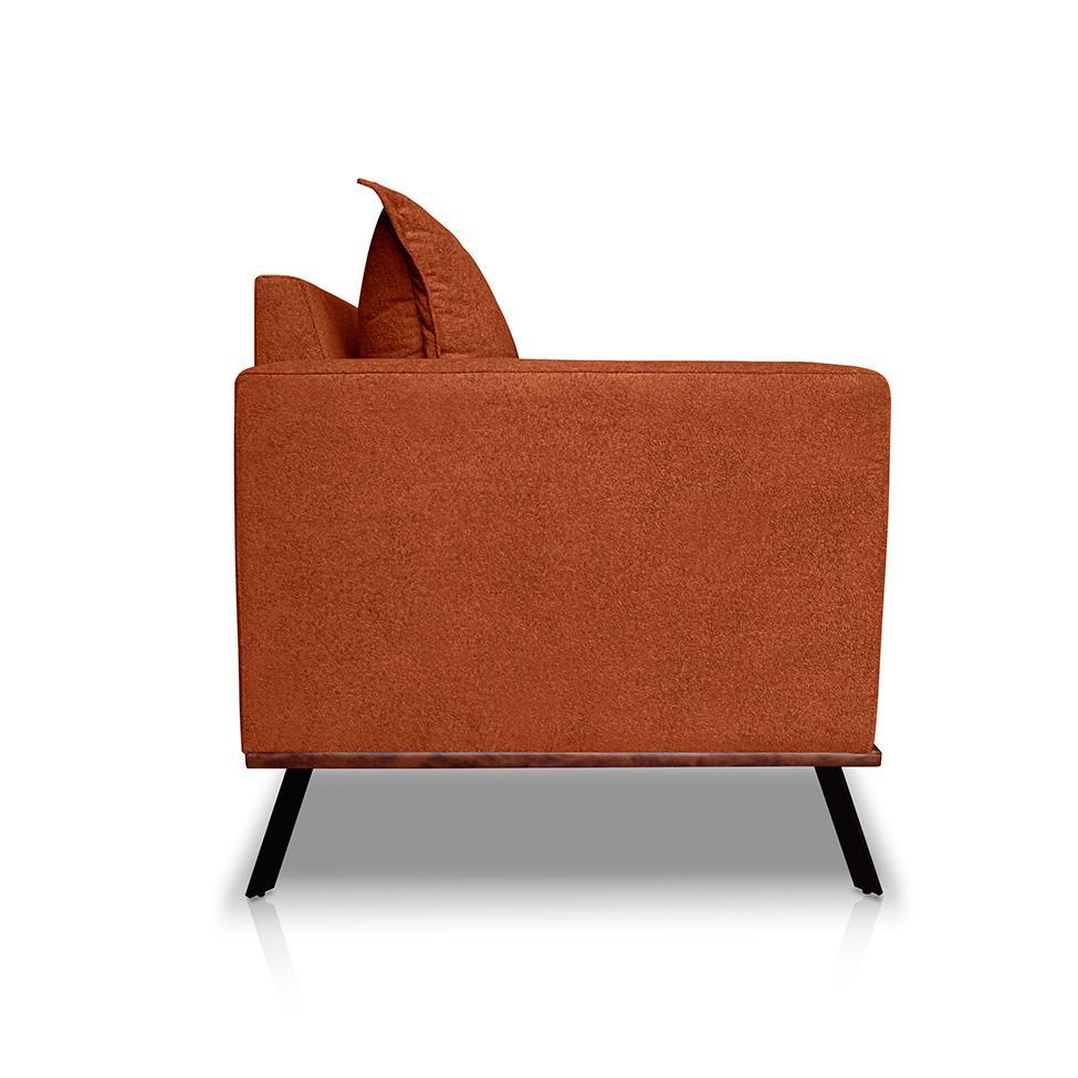 Sofá 2 Lugares Zeus Linho Bouclê Terracota 160 cm - 7