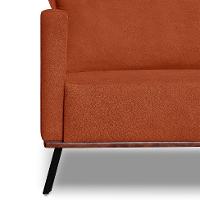 Sofá 2 Lugares Zeus Linho Bouclê Terracota 160 cm - 6