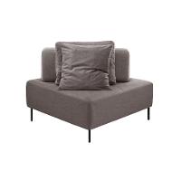 Sofá 1 Lugar Modular Canto Da Vinci Poliéster Cinza - 1