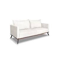 Sofá 2 Lugares Zeus Linho Bouclê Off White 160 cm - 1