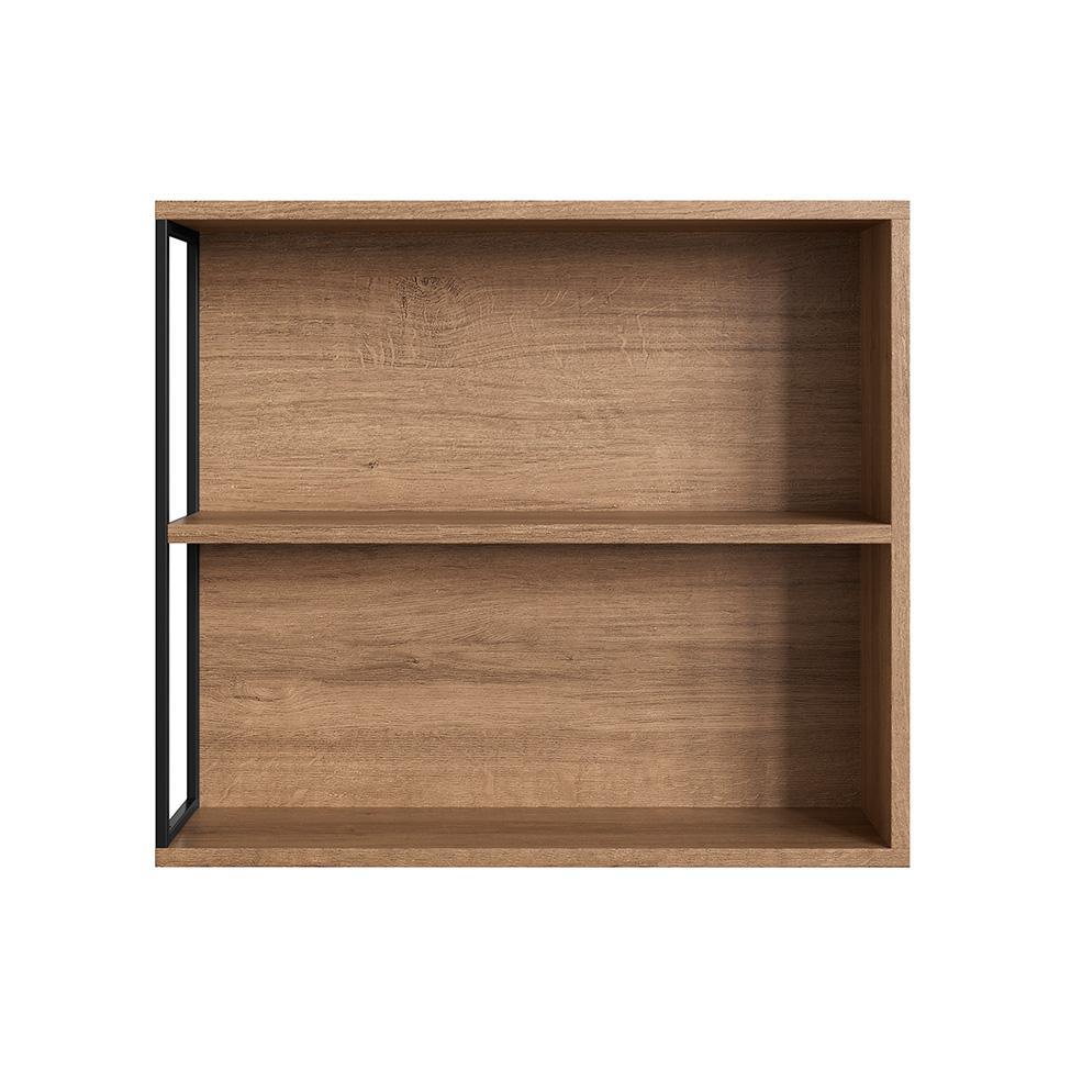 Conjunto de Gabinete de Banheiro Paricel 1 PT e 1 GV com Cuba Ametista Branca e Espelheira Angel 1 PT Preto e Mel - 8