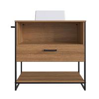 Conjunto de Gabinete de Banheiro Paricel 1 PT e 1 GV com Cuba Ametista Branca e Espelheira Angel 1 PT Preto e Mel - 6