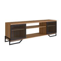 Conjunto para Sala de Estar Paricel com Rack 2 PT, Prateleira Diamante, Estante 40cm e Estante 77cm Preto e Mel