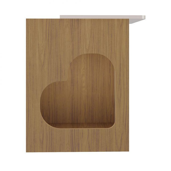 Conjunto para Sala de Estar Lotus com Rack para TV até 60 Polegadas, Mesa de Centro e Mesa Lateral Carvalho e Off White - 9