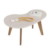 Conjunto para Sala de Estar Lotus com Rack para TV até 60 Polegadas, Mesa de Centro e Mesa Lateral Carvalho e Off White - 7