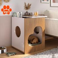 Conjunto para Sala de Estar Lotus com Rack para TV até 60 Polegadas, Mesa de Centro e Mesa Lateral Carvalho e Off White - 10