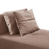 Sofá 2 Lugares e 1 Encosto Modular Da Vinci Poliéster Bege - 2