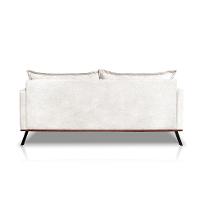 Sofá 3 Lugares Zeus Linho Bouclê Off White 200 cm