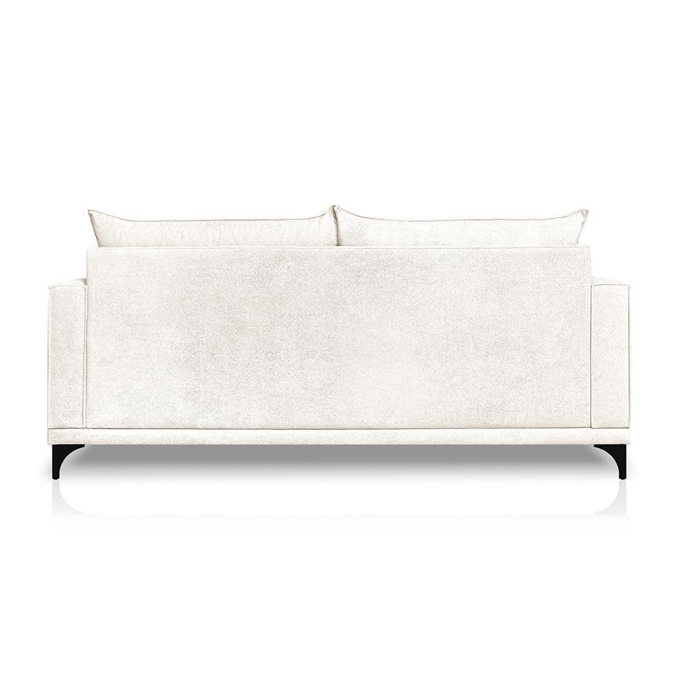 Sofá 3 Lugares Eros Linho Bouclê Off White 200 cm - 5