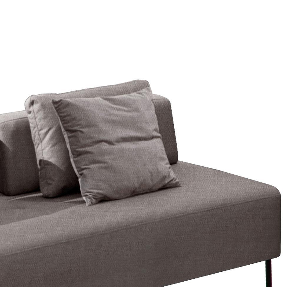 Sofá 2 Lugares e 2 Encostos Modular Da Vinci Poliéster Cinza - 2