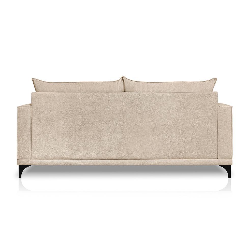 Sofá 3 Lugares Eros Linho Bouclê Bege 200 cm - 5