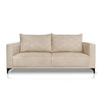 Sofá 3 Lugares Eros Linho Bouclê Bege 200 cm - 6