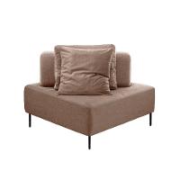 Sofá 1 Lugar Modular Canto Da Vinci Poliéster Bege - 1