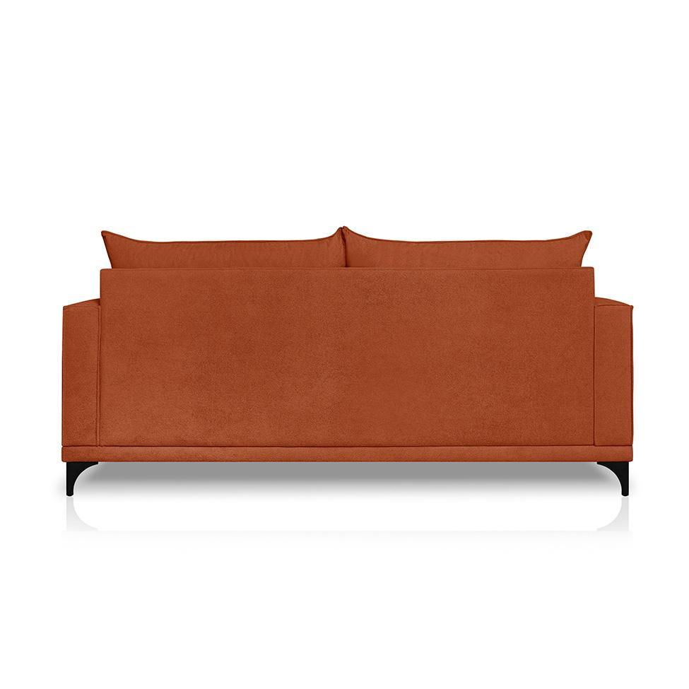 Sofá 3 Lugares Eros Linho Bouclê Terracota 200 cm - 6