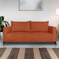 Sofá 3 Lugares Eros Linho Bouclê Terracota 200 cm - 2