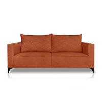 Sofá 3 Lugares Eros Linho Bouclê Terracota 200 cm - 5