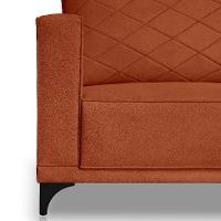 Sofá 3 Lugares Eros Linho Bouclê Terracota 200 cm - 7