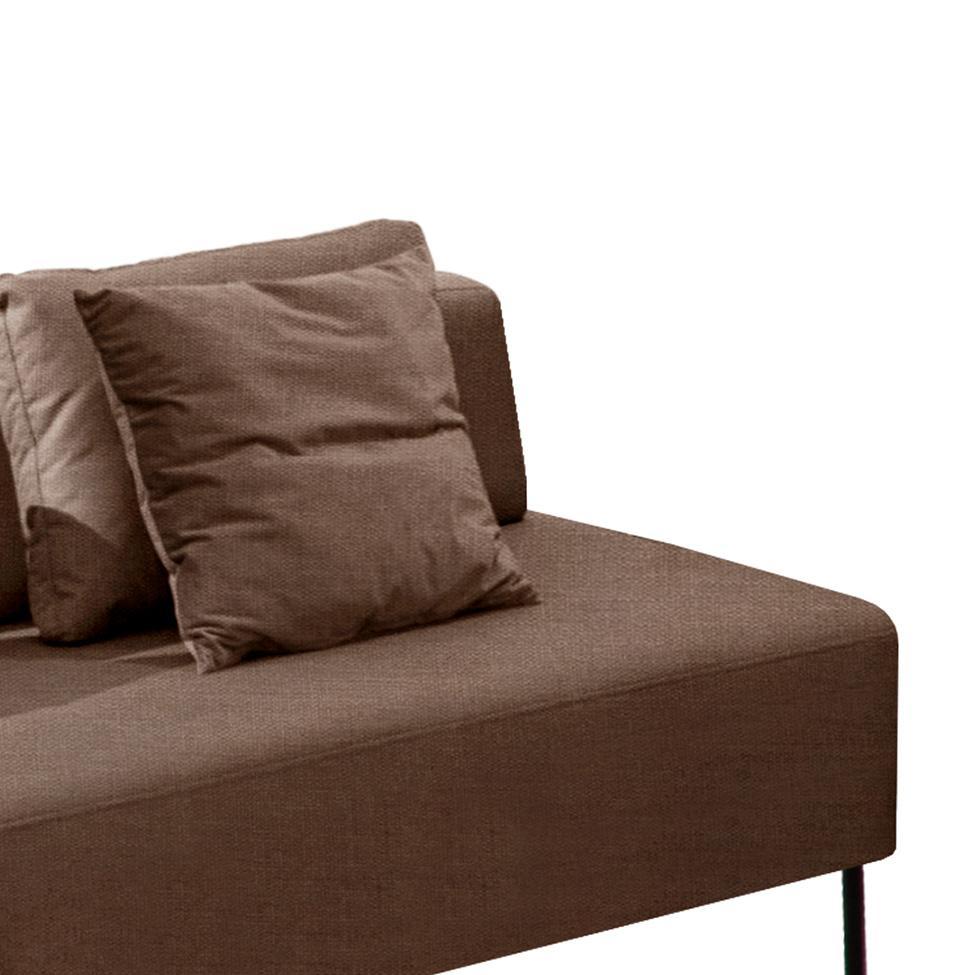 Sofá 2 Lugares e 2 Encostos Modular Da Vinci Poliéster Caqui - 2