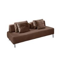 Sofá 2 Lugares e 2 Encostos Modular Da Vinci Poliéster Caqui - 1