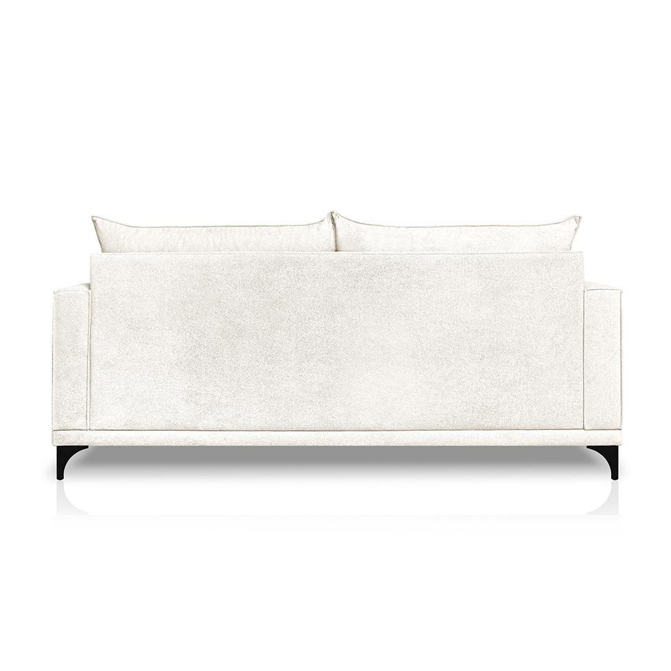 Sofá 3 Lugares Eros Linho Bouclê Off White 220 cm - 4