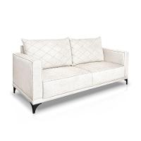 Sofá 3 Lugares Eros Linho Bouclê Off White 220 cm - 1