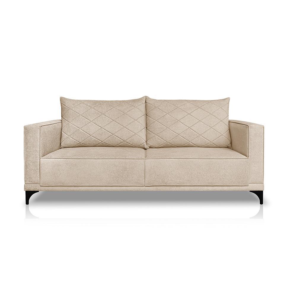 Sofá 3 Lugares Eros Linho Bouclê Bege 180 cm - 5