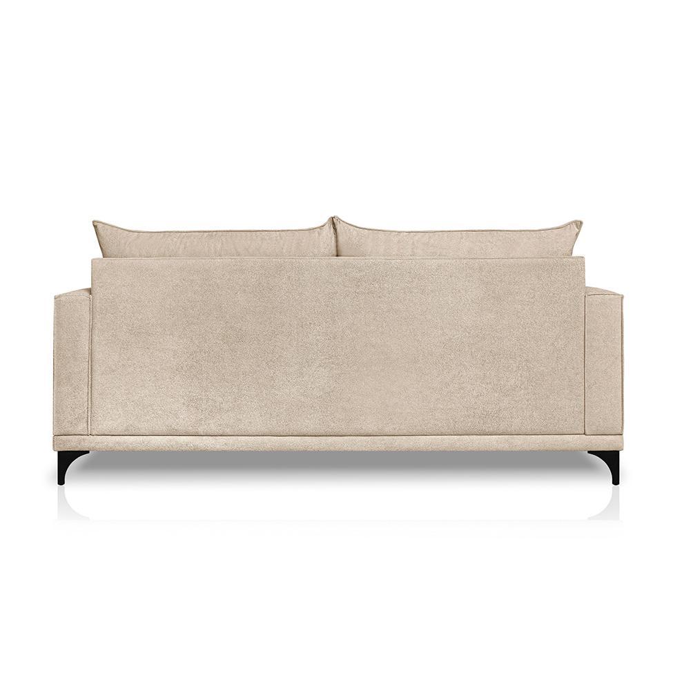 Sofá 3 Lugares Eros Linho Bouclê Bege 180 cm - 6