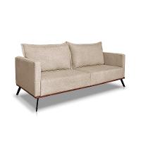 Sofá 3 Lugares Zeus Linho Bouclê Bege 180 cm - 1