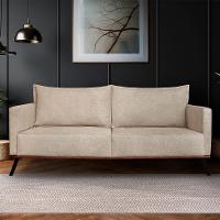 Sofá 3 Lugares Zeus Linho Bouclê Bege 180 cm - 2