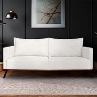 Sofá 3 Lugares Zeus Linho Bouclê Off White 220 cm - 2