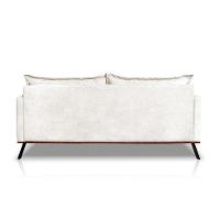 Sofá 3 Lugares Zeus Linho Bouclê Off White 220 cm