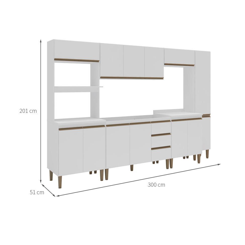 Cozinha Completa Margarida 13 PT 3 GV Branca - 3