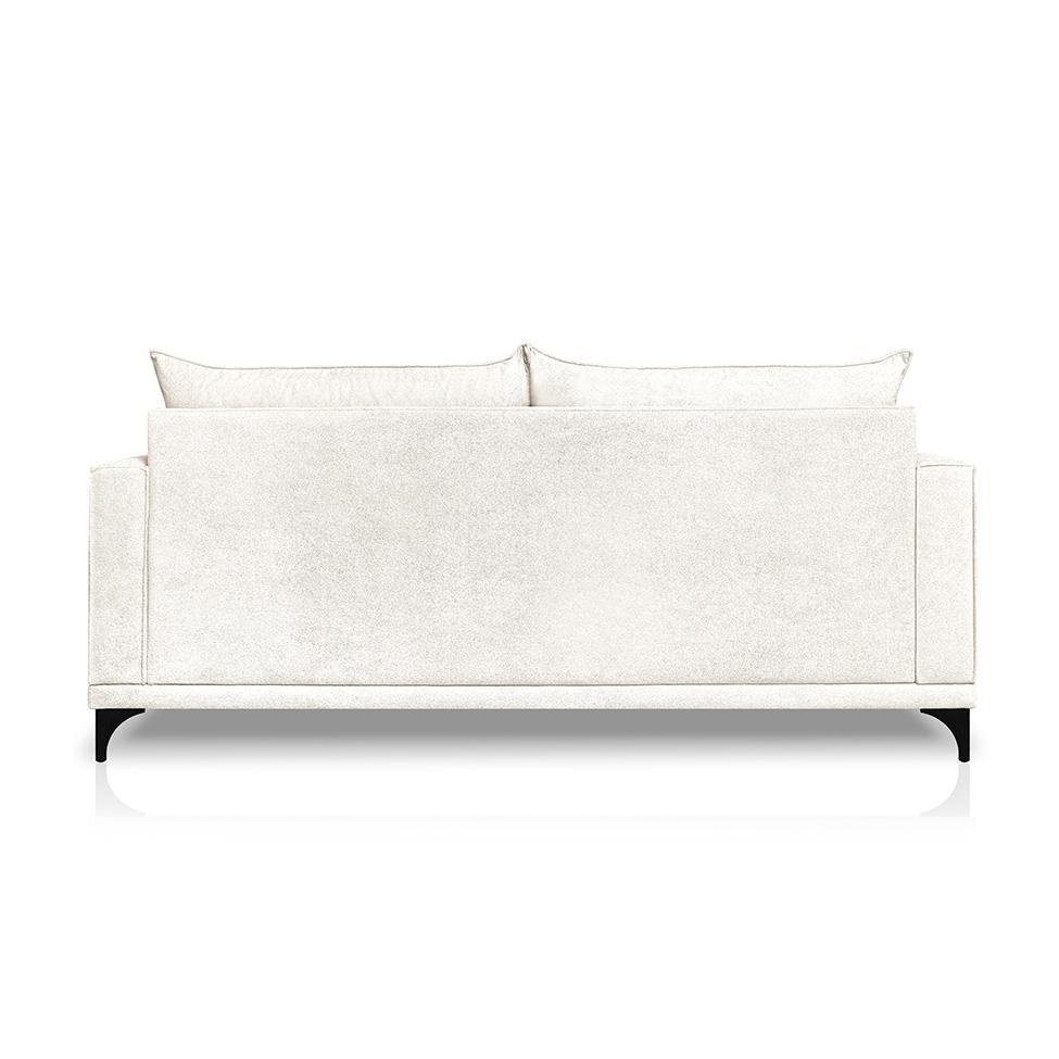 Sofá 3 Lugares Eros Linho Bouclê Off White 180 cm - 5