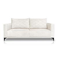 Sofá 3 Lugares Eros Linho Bouclê Off White 180 cm