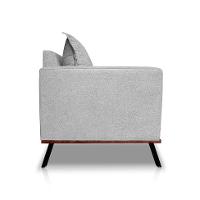 Sofá 3 Lugares Zeus Linho Bouclê Cinza Claro 180 cm - 7