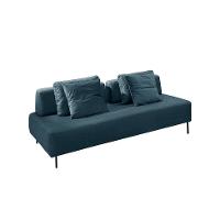 Sofá 2 Lugares e 2 Encostos Modular Da Vinci Poliéster Azul - 1