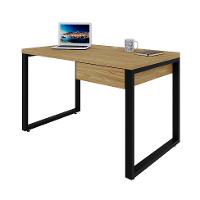 Mesa de Escritório Retangular Miguel 1 GV Vermont e Preta 120 cm - 2